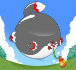 astrothefox helium helium_tank inflatable inflation solo kitsunekit animate_inanimate canid canine fox living_inflatable mammal absurd_res hi_res