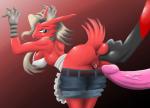 anus bent_over big_breasts big_butt blaziken blonde_hair breasts butt butt_grab clothing erection female from_behind fur gradient_background grey_eyes grey_hair hair looking_back male markings near_penetration nintendo penis pink_penis plain_background pokémon pussy red_background red_fur red_skin shorts_down side_boob socks_(marking) straight video_games yugito_pornz
Rating: Explicit
Score: 14
User: Queen_Tyr'ahnee
Date: April 10, 2014