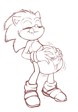 abdominal_bulge bodily_fluids clothing digestion dripping duo eyes_closed face_imprint footwear gloves hand_on_belly handwear imprint licking licking_lips looking_pleasured male male_pred male_prey motion_lines saliva saliva_drip shoes simple_background smile smoothening_bulge_digestion sneakers standing tongue tongue_out unwilling_prey vore white_background cownugget sega sonic_the_hedgehog_(film) sonic_the_hedgehog_(series) sonic_the_hedgehog eulipotyphlan hedgehog mammal 2025