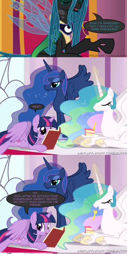 2014 blue_eyes blue_fur book cake changeling comic cutie_mark eating english_text equine eyes_closed female feral food fork friendship_is_magic fur glowing green_eyes green_hair hair horn horse levitation magic mammal mixermike622 multicolored_hair my_little_pony pony princess_celestia_(mlp) princess_luna_(mlp) purple_eyes purple_fur queen_chrysalis_(mlp) reading royalty sibling sitting text throne tumblr twilight_sparkle_(mlp) two_tone_hair white_fur winged_unicorn wings
Rating: Safe
Score: 5
User: anthroking
Date: February 06, 2014 2014 blue_eyes blue_fur book cake changeling comic cutie_mark eating english_text equine eyes_closed female feral food fork friendship_is_magic fur glowing green_eyes green_hair hair horn horse levitation magic mammal mixermike622 multicolored_hair my_little_pony pony princess_celestia_(mlp) princess_luna_(mlp) purple_eyes purple_fur queen_chrysalis_(mlp) reading royalty sibling sitting text throne tumblr twilight_sparkle_(mlp) two_tone_hair white_fur winged_unicorn wings
Rating: Safe
Score: 5
User: anthroking
Date: February 06, 2014