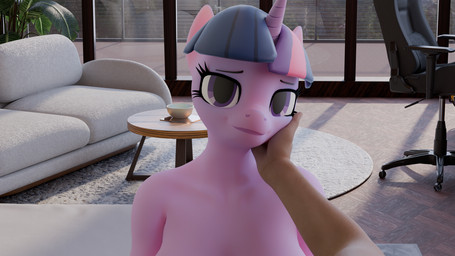 anthro bedroom disembodied_hand duo female first_person_view hand_on_cheek horn human_on_anthro interspecies love nude foxventus friendship_is_magic hasbro my_little_pony mythology twilight_sparkle_(mlp) equid equine human mammal mythological_creature mythological_equine unicorn 16:9 3d_(artwork) blender_(artwork) digital_media_(artwork) hi_res widescreen