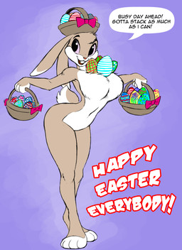 black_eyes breasts brown_fur chochi dialog egg english_text female fur lagomorph mammal nude open_mouth pink_nose rabbit smile solo text white_fur
Rating: Safe
Score: 9
User: xXK1T5UN3Xx
Date: April 21, 2014