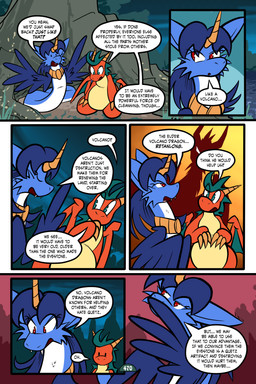 2_horns 6_panel_comic ambiguous_gender biped black_eyes black_text blue_body blue_fur blue_hair blue_wings cheek_tuft claws cloud dialogue dot_eyes duo ellipsis eyebrows eyelashes eyes_closed facial_tuft fangs feathered_wings feathers feral finger_claws fur green_eyes hair horn kneeling looking_at_another open_mouth open_smile orange_body outside page_number plant question_mark red_eyes scales simple_eyes sky smile speech_bubble tail talking_to_another teeth text thinking tongue toony translucent translucent_hair tree tuft white_sclera wings virmir mythology renbrand saida couatl dragon feathered_scalie feathered_snake mythological_creature mythological_scalie reptile scalie snake 2026 2:3 absurd_res comic english_text hi_res female_(lore) male_(lore)