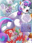 2018 blush butt comic crown dialogue dragon duo english_text equid equine feathered_wings feathers female feral flurry_heart_(mlp) friendship_is_magic fur hair hasbro headgear hi_res horn male male/female mammal multicolored_hair my_little_pony mythological_creature mythological_equine mythological_scalie mythology open_mouth scalie smile snow spike_(mlp) tail teeth text tongue two_tone_hair unicorn vavacung windigo_(mlp) winged_unicorn wings winter young