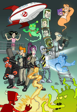 asian black_hair cigarette elderly_male eyewear facial_hair female glasses group hair lipstick machine makeup male mustache orange_hair planet_express_ship purple_hair robot_devil smile smoking tongue tongue_out jason-welborn comedy_central futurama ghostbusters amy_wong bender_bending_rodríguez doctor_zoidberg egon_spengler hermes_conrad hubert_j._farnsworth nibbler peter_venkman philip_j._fry raymond_stantz scruffy_(futurama) turanga_leela winston_zeddemore alien aquatic arthropod crustacean cyclops decapodian_(futurama) ghost human humanoid mammal robot robot_humanoid spirit crossover
