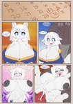 abs ahegao anthro areola asian_clothing big_areola big_breasts big_penis blue_clothing blue_eyes blush bodily_fluids bottomwear breasts calendar claws cleavage clothed clothing cum cum_in_vagina cum_inflation cum_inside dialogue duo east_asian_clothing eyebrow_through_hair eyebrows faceless_character female fur genital_fluids genitals hair huge_areola huge_breasts imminent_sex impregnation_risk inflation japanese_clothing kimono loincloth looking_pleasured male male/female markings mole_(marking) mole_on_breast mole_under_eye nipples nude open_mouth penis raised_inner_eyebrows short_stack simple_background size_difference small_nose surprised_expression sweat sweatdrop tail teeth thick_thighs torn_clothing translucent translucent_hair unwanted_cum_inside vaginal white_body white_fur white_hair matypup yuki_anno yuki_(yuki_anno) canid canine fox mammal colored comic hi_res