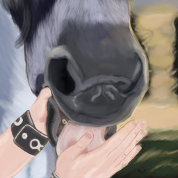 ambiguous_gender duo feral feral_focus fingers fish_hooking hand_lick kiss_on_hand kissing licking lips mount/rider_relations outside sunset thick_bottom_lip tongue wolfywetfurr_(artist) infinite jessika_silktongue rift_silverwater equid equine horse human mammal 1:1 2020 hi_res