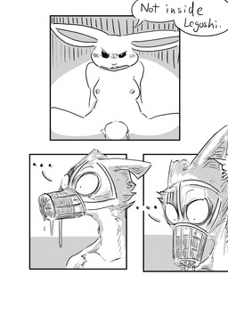 angry anthro bodily_fluids breasts buckteeth cum cum_on_penis dialogue drooling duo female genital_fluids genitals imminent_sex lying male muzzle_(object) muzzled nipples notched_ear on_back penis saliva scar teeth dragonweirdo beastars haru_(beastars) legoshi_(beastars) canid canine canis lagomorph leporid mammal rabbit wolf absurd_res comic hi_res monochrome