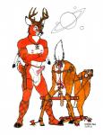 anal anal_beads anal_penetration animal_genitalia anthro anthro_on_feral antlers ass_up balls bdsm bestiality bit_gag bodily_fluids bondage bound brown_body brown_fur butt cervine_genitalia cervine_pussy clothing cloven_hooves crossed_arms dildo dominant dominant_anthro dominant_male duo ear_piercing erection exposed eyelashes female female_on_anthro feral feral_bondage footwear fully_bound fur gag gagged genital_fluids genitals hooves horn humanoid_genitalia humanoid_penis imminent_sex interspecies jewelry knife legs_tied looking_back male male/female male_on_feral markings multi_nipple multicolored_body multicolored_fur necklace nipple_clamp nipples nude penetration penis piercing precum presenting pussy raised_tail rear_view red_body red_fur restraints rope rope_bondage sandals saturn_(planet) sex sex_toy shoes simple_background smile spread_legs spreader_bar spreading submissive submissive_female submissive_feral tail teats text two_tone_body two_tone_fur udders white_background white_body white_fur tim_o'rourke deer mammal new_world_deer white-tailed_deer 1994 english_text hi_res traditional_media_(artwork)