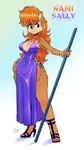 anthro belt bracelet breasts brown_body brown_fur clothing dress ear_piercing eyebrows eyelashes female footwear fur glistening glistening_body glistening_breasts hair hand_on_hip high_heeled_sandals high_heels jewelry long_hair navel orange_hair piercing purple_clothing purple_dress sandals shoes smile solo tan_body tan_fur thick_thighs wide_hips jamoart archie_comics one_piece sega sonic_the_hedgehog_(archie) sonic_the_hedgehog_(comics) sonic_the_hedgehog_(series) nami_(one_piece) sally_acorn chipmunk ground_squirrel mammal rodent sciurid 2024 hi_res