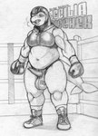 animal_genitalia animal_penis anthro ballboxing balls_outline bodily_fluids boxing boxing_gloves bulge cetacean_genitalia cetacean_penis clothed clothing cock_sheath detailed_bulge erection erection_under_clothing fighting_ring footwear genital_outline genitals gynomorph handwear headgear intersex leather leather_clothing leather_headgear musclegut muscular penis penis_clothing solo sport sweat tapering_penis thick_thighs thong underwear dcheese beluga cetacean dolphin mammal marine monodontid toothed_whale 2023 absurd_res hi_res monochrome traditional_media_(artwork)