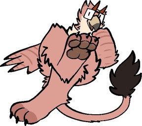 anthro eyewear feet foot_focus glasses horn lying male nude on_back pawpads paws pink_body solo tail tail_tuft tuft winged_arms wings trout_(artist) mythology trout_(character) avian gryphon mythological_avian mythological_creature
