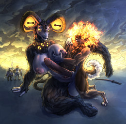 animal_genitalia anthro areola armor ball_tuft balls being_watched big_areola big_balls big_breasts big_penis bite biting_lip black_body black_fur bodily_fluids breast_grab breasts clothing clothing_bulge cloud curled_tail duo ears_up eyes_on_neck female foreskin fur genital_fluids genitals glowing glowing_eyes hair hair_over_eyes halberd hand_on_breast hand_on_ground hooves horn huge_balls huge_breasts huge_penis humanoid_genitalia humanoid_penis hybrid_genitalia hybrid_penis imminent_sex katana leaking_precum leg_glider_position leg_grab looking_at_another male male/female melee_weapon multi_eye multicolored_body multicolored_fur muscular muscular_male neck_tuft nipples paws penis polearm precum precum_on_breasts pubes raised_leg sex sheath sheathed_humanoid_penis shield sword tail tongue tongue_out tuft vulva weapon shybird elden_ring_nightreign fromsoftware guardian_(nightreign) libra_creature_of_night sam_hansen wylder_(nightreign) avian bovid canid canine canis caprine chow_chow demon domestic_dog goat livestock_guardian_dog mammal molosser pastoral_dog spitz absurd_res hi_res