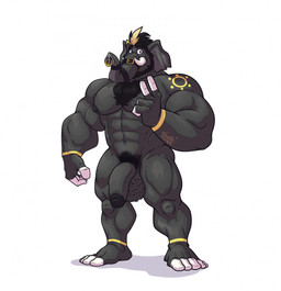 5_fingers 5_toes abs anthro balls beard big_balls big_penis black_beard black_facial_hair black_hair black_nipples black_pubes chest_tuft facial_hair facial_piercing feet fingers genitals grey_body hair humanoid_genitalia humanoid_penis looking_at_viewer male muscular nipples nose_piercing penis piercing pubes simple_background solo standing tan_hair tattoo toes tuft white_background almasy elephant elephantid mammal proboscidean 2024 hi_res