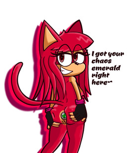 anthro anus areola breasts butt butt_grab buttplug chaos_emerald clothing dialogue female gem genitals gloves hair hand_on_butt handwear long_hair looking_at_viewer nipples nude plug_(sex_toy) presenting presenting_hindquarters rear_view sex_toy solo tail teeth text vulva sussytomato sega sonic_the_hedgehog_(series) lindsey_(sussytomato) domestic_cat felid feline felis mammal 5:6 english_text hi_res