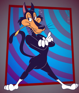 abstract_background anthro black_body black_fur casual_nudity crossed_arms feet fur gesture half-closed_eyes hand_gesture hay male narrowed_eyes object_in_mouth pointing skinny smug solo tan_face toony whiskers white_feet white_hands wide_stance gavanzude looney_tunes warner_brothers babbit_(character) domestic_cat felid feline felis mammal alternate_version_at_paywall digital_drawing_(artwork) digital_media_(artwork) hi_res signature
