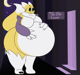 bar burping burping_up_collar collar death female struggling struggling_prey tail vore the_hookaloof bandai_namco digimon poly_(hookaloof) digimon_(species) renamon animated hi_res