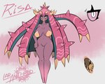 areola featureless_feet feet female fingers genitals lips nipples nude number open_mouth pussy sharp_teeth simple_background solo spikes spikes_(anatomy) standing teeth text tongue latiar nintendo pokemon risa_(latiar) generation_7_pokemon humanoid pokemon_(species) toxapex 2019 5:4 artist_name digital_media_(artwork) english_text