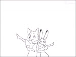 anthro clothing female male music simple_background aomaroo sound_warning disney zootopia judy_hopps nick_wilde canid canine fox lagomorph leporid mammal rabbit red_fox true_fox 2d_animation 4:3 animated short_playtime sound webm