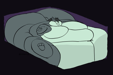 anthro belly big_belly chubby_cheeks double_chin hair immobile inflation inside long_hair male moobs morbidly_obese morbidly_obese_anthro navel obese obese_anthro overweight overweight_anthro overweight_male room_filling solo weight_gain rimecult hybrid absurd_res hi_res