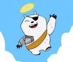 anthro eye_patch eyewear fur male solo teeth white_body white_fur parker_simmons cartoon_network mao_mao:_heroes_of_pure_heart bearclops_(mao_mao) bear mammal polar_bear ursine 2019 official_art