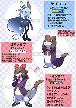 3_fingers 3_toes :< countershade_face countershading duo feet female feral fingers kemono looking_at_viewer pose purple_eyes text toes katwo cygames fakemon nintendo pokemon uma_musume_pretty_derby daiichi_ruby_(pretty_derby) k.s._miracle_(pretty_derby) arthropod insect lepidopteran mammal moth mustelid otter absurd_res digital_drawing_(artwork) digital_media_(artwork) hi_res japanese_text translation_request