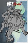 claws female fur fur_markings hooves horn markings nails solo spikes tail taurified zerospanda wen_(krz00) chimera kaiju taur 2:3 absurd_res hi_res sketch