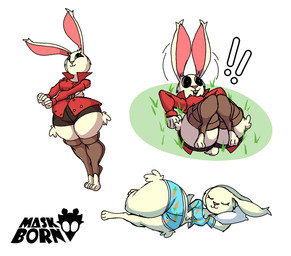 anthro belt big_butt big_ear big_ears big_eyes big_pupils breasts butt carrot clothing female food grass jacket leggings legwear long_ears lying lying_on_grass male on_back on_grass on_ground pajama_pants pajama_shirt pajamas pillow plant pupils simple_background sleeping small_breasts smile solo thick_thighs topwear vegetable white_background wide_hips diegutan canela_travesura hare lagomorph leporid mammal rabbit hi_res