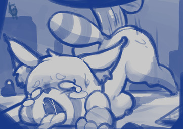 all_fours ambiguous_gender anthro ass_up bodily_fluids breasts crying duo eyebrows female male male/female markings nipples nude open_mouth saliva saliva_string striped_markings striped_tail stripes sweat sweatdrop tail tail_markings tears thick_eyebrows tongue tongue_out a5wagyu aggretsuko sanrio retsuko ailurid human mammal red_panda 2019 absurd_res hi_res monochrome sketch