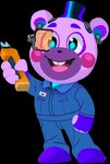 anthro blue_clothing blue_eyes buckteeth clothing electroshock_weapon footwear happy holding_object holding_weapon male pink_body pink_cheeks purple_clothing purple_footwear purple_shoes shoes solo stun_gun teeth weapon unknown_artist five_nights_at_freddy's five_nights_at_freddy's:_security_breach five_nights_at_freddy's:_security_breach_ruin scottgames steel_wool_studios helpi_(fnaf) bear digital_creature mammal 2023 alpha_channel digital_media_(artwork) lineless low_res official_art shaded simple_shading