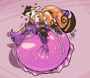 anal anal_penetration animal_genitalia animal_penis anthro arm_tattoo belly big_belly big_penis black_sclera bodily_fluids cum cum_ballooning cum_from_mouth cum_in_goo cum_in_mouth cum_inflation cum_inside cum_through duo equine_genitalia equine_penis excessive_cum excessive_genital_fluids exclamation_point fur genital_fluids genitals hair heart_symbol huge_belly huge_penis hyper hyper_belly hyper_genitalia hyper_inflation hyper_penis inflation leg_tattoo looking_pleasured lying lying_on_self male on_front orange_body orange_fur penetration penis penis_in_slime penis_xray purple_body slime tail tattoo gabsanna jucafox maerk canid canine canis domestic_dog fox goo_creature mammal 2025 digital_drawing_(artwork) digital_media_(artwork) hi_res shaded