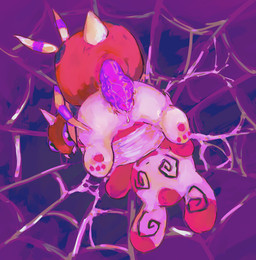 ambiguous_gender arthropod_webbing bound duo egg female feral genitals male oviposition ovipositor_in_pussy ovipositor_penetration questionable_consent spider_web spiral spiral_eyes stuck_in_web vulva web_bondage 2ri nintendo pokemon ariados generation_2_pokemon generation_3_pokemon pokemon_(species) spinda hi_res