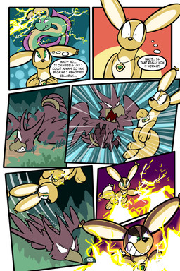 7_panel_comic ambiguous_gender antennae_(anatomy) attack balloon balloon_with_face beak black_nose black_text brown_body day dialogue dot_pupils electricity ellipsis exclamation_point eyebrows feathered_wings feathers feet feral grass green_eyes group inflatable inner_monologue jewelry looking_at_another motion_lines mouth_closed one_eye_closed open_mouth open_smile outside page_number paws pendant pink_eyes plant question_mark sharp_teeth smile tail tail_feathers talons teeth text thinking toes trio white_sclera wings virmir roko_kirihoko animate_inanimate aquatic avian canid canine eel fish fox living_inflatable mammal toong 2025 2:3 absurd_res comic english_text hi_res