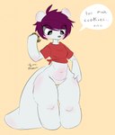 anthro bottomless bottomless_female clothed clothing cookie eating eating_food female food pouting short_stack solo thick_thighs tsuraipossum rain_world videocult redd_the_slugcat_(mcintoshjf) slugcat hi_res