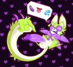 antennae_(anatomy) anthro balls big_balls big_penis eggplant emoji eyewear food fruit genitals gesture glasses hand_gesture heart_symbol hind_legs huge_penis insect_wings male open_mouth penis plant pointing purple_penis solo tongue tongue_out unusual_hand_placement water wings vasdocor_09 alien digital_media_(artwork) hi_res