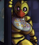 anthro beak bib big_breasts breasts featureless_crotch female fingers head_feathers head_tuft huge_breasts looking_at_viewer machine orange_beak purple_eyes solo thick_thighs tuft under_boob wide_hips yellow_body epsi110 five_nights_at_freddy's scottgames chica_(fnaf) animatronic avian bird chicken galliform gallus_(genus) phasianid robot 2024 digital_media_(artwork) hi_res