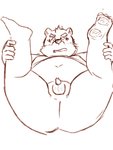 anthro balls belly butt genitals humanoid_genitalia humanoid_hands humanoid_penis kemono male micropenis moobs navel overweight overweight_anthro overweight_male penis simple_background small_penis solo white_background yaki_atsuage lifewonders tokyo_afterschool_summoners volos_(tas) bear mammal 2021 hi_res sketch