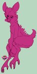 anthro male nude simple_background solo leo-ravioleo furby koko furby_(species) 2021 digital_media_(artwork)