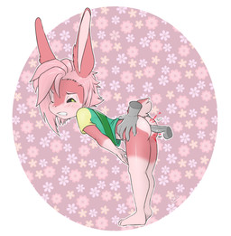 anal anal_penetration anthro bent_over biped black_sclera blush blush_lines bottomless bottomless_female brown_body brown_fur butt clenched_teeth clothed clothing damage_numbers disembodied_hand disembodied_penis duo erection eyebrows female female_penetrated fur genitals gloves_(marking) hair leg_markings looking_back male male/female male_penetrating male_penetrating_female markings multicolored_body one_eye_closed penetration penile penile_penetration penis penis_in_ass pink_hair scut_tail sex shirt shirt_only short_hair short_tail side_view socks_(marking) tail teeth topwear topwear_only two_tone_body white_body white_fur white_markings young young_anthro young_female galo girl_scout izzybunny lagomorph leporid mammal rabbit 2025 absurd_res hi_res