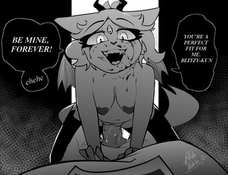 2_horns 3_eyes anthro areola back_wings blood blood_on_breasts blood_on_face bodily_fluids body_pillow breasts clothing collarbone dialogue dildo dildo_in_vagina dildo_insertion ears_down eyebrow_through_hair eyebrows eyelashes fangs fantasizing female female_anthro fur genital_fluids hair heart_areola heart_eyes heart_symbol horn legwear legwear_only makeup masturbation medium_breasts membrane_(anatomy) membranous_wings mostly_nude mostly_nude_anthro mostly_nude_female multi_eye navel open_mouth penetration photo pillow pivoted_ears running_makeup sex_toy sex_toy_in_vagina sex_toy_insertion short_hair short_horn small_horn small_wings solo speech_bubble tail teeth text thick_eyelashes thigh_highs thigh_highs_only tongue toying_self translucent translucent_hair vaginal vaginal_fluids vaginal_fluids_on_dildo vaginal_masturbation vaginal_penetration white_text wings yandere potatonebula hellaverse helluva_boss emberlynn_pinkle demon felid feline feline_demon mammal 2025 english_text greyscale monochrome signature
