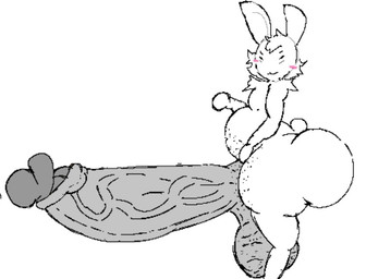 anthro balls big_balls big_butt big_penis butt fur genitals grey_genitals huge_balls huge_butt huge_penis hyper hyper_genitalia hyper_penis male penis pubes shortstack shortstack_male slightly_chubby small_but_hung solo white_body white_fur kreniss gubby_(roblox) gubby_(species)