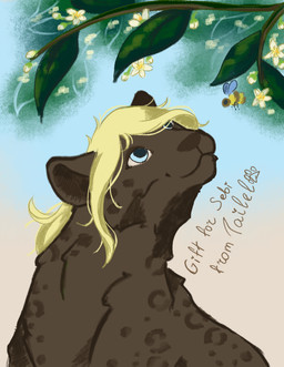 blue_eyes branch duo feral fur hair male melanistic plant spots tree tailel felid leopard mammal pantherine hi_res