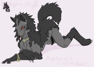 5_fingers animal_genitalia animal_penis ankh anthro anthrofied ass_up biped black_body black_fur black_nose black_pawpads black_paws black_penis black_tail chest_tuft claws collar collar_only digitigrade egyptian erection fingers fur genitals grey_body grey_ears grey_fur humanoid_hands inner_ear_fluff male multicolored_body multicolored_fur nude pawpads paws penis pink_tongue pokemorph red_eyes silver_claws simple_background snout solo tail tapering_penis thick_fur tongue tongue_out tuft two_tone_body two_tone_fur white_background year yellow_collar tsuanuta nintendo pokemon canid canine generation_3_pokemon mammal mightyena pokemon_(species) 2007 monochrome