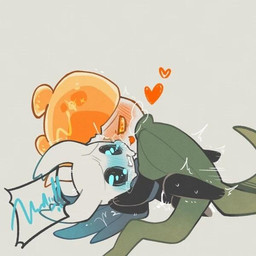 ambiguous_gender ambiguous_penetration black_body black_eyes blue_cloak blue_clothing blush bodily_fluids cloak cloak_only clothing cum duo forced from_front_position genital_fluids glowing glowing_eyes green_cloak green_clothing happy heart_symbol horn kneeling leaking_cum looking_pleasured lying lying_on_another male male/ambiguous missionary_position on_back open_mouth orange_eyes orgasm penetration pinned pinned_to_ground rape scared sex spread_legs spreading sweat thrusting tremble_spikes chacodoodle hollow_knight_(franchise) team_cherry broken_vessel_(hollow_knight) the_knight_(hollow_knight) arthropod infected_(species) vessel_(species) 1:1