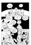 american_opossum anthro big_breasts breasts cleavage clothed clothing comic dialogue english_text female gecko group half_naked hi_res jamil_gonzalez jasper_gold_(character) lagomorph leporid lizard luellen_cunningham male mammal marsupial maude_o'dell monochrome rabbit reptile scalie smile text the_tale_of_jasper_gold trio virginia_opossum western wild_west winchester_rifle