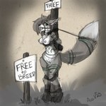 bdsm bodily_fluids bondage bound crime criminal crying female free_use lyr_morrigan nude plant punishment scared slave solo tears tied_to_pole vines acev canid canine fox mammal 1:1 hi_res