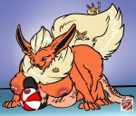anthro anthrofied beard big_breasts blush breasts chubby digitigrade eevee eeveelution facial_hair flareon hat human interspecies lying nintendo on_back pokémon poképhilia saphine size_difference video_games
Rating: Explicit
Score: 8
User: chdgs
Date: March 02, 2014