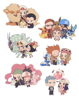 ambiguous_gender anthro bag beard black_eyes black_hair blue_body blue_eyes blue_hair blush blush_lines bottomwear brown_body brown_eyes brown_fur brown_hair chibi clothing coffee_cup container cup eating eyelashes eyes_closed eyewear facial_hair fangs female feral fluffy fluffy_tail footwear fur glasses green_hair group hair hands_behind_back hat headgear headwear holding_another insect_wings lying male on_front open_mouth orange_body orange_fur orange_hair pawpads paws pink_sclera purple_body purple_eyes purple_fur red_eyes red_hair scarf shoes simple_background sitting size_difference skirt sparkles sunglasses tail tan_body tan_fur tan_hair teeth tongue tongue_out whiskers white_hair wings yellow_body yellow_eyes yellow_fur himetya105 nintendo pokemon team_aqua team_flare team_galactic team_magma team_plasma team_rocket team_skull archie_(pokemon) cyrus_(pokemon) dawn_(pokemon) ghetsis giovanni_(pokemon) guzma_(pokemon) hilda_(pokemon) leaf_(pokemon) lysandre_(pokemon) maxie_(pokemon) may_(pokemon) selene_(pokemon) serena_(pokemon) animate_inanimate arcanine arthropod canid canine clefairy cutiefly eevee eeveelution espurr felid feline flareon furfrou generation_1_pokemon generation_5_pokemon generation_6_pokemon generation_7_pokemon golisopod human litwick mammal meowth minior minior_(core_form) musharna pharaoh_trim_furfrou pokemon_(species) vaporeon 2025 hi_res