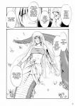 2008 animal_humanoid aoki_kanji apode big_breasts blood bodily_fluids breasts clothed clothing comic draconcopode english_text female greyscale hair hi_res human humanoid lamia legless lying male mammal monochrome monster_girl_(genre) navel reptile scales scalie serpentine snake split_form text wounded