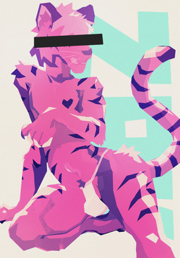 anthro bulge censor_bar censored_face claws clothed clothing fur heart_symbol licking licking_lips male markings navel pink_body pink_fur raised_tail seductive sitting solo striped_body striped_fur striped_markings stripes tail text tongue tongue_out underwear underwear_only pink_tiger_zak felid mammal pantherine tiger censored english_text hi_res